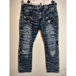 Blue Cult denim jeans distressed look men size 40